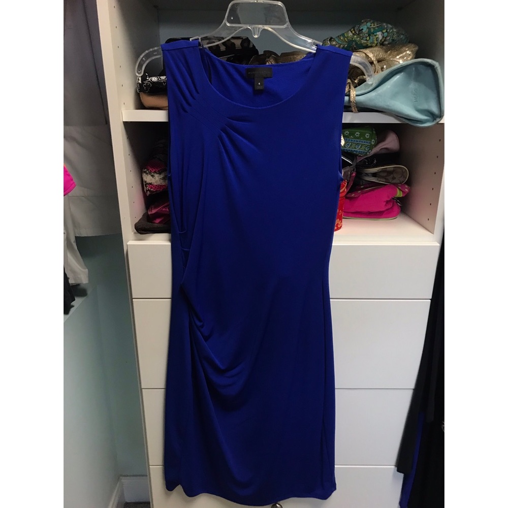 Worthington Royal Blue Ruched Dress - size 6